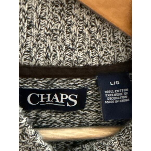 Chaps, Heavy Men’s Sweater, Pull Over 100% Cotton, Size L - Picture 5 of 8
